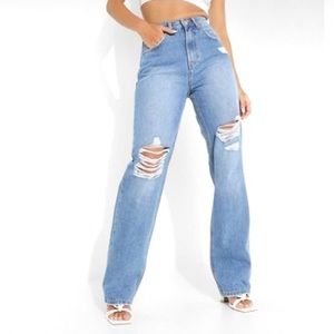 Boohoo Distressed Boyfriend Jeans Size US 8